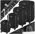 tectake Trolley Hartschalenkoffer-Set aus robustem ABS-Kunststoff, TSA-Zahlenschloss,