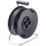 Bachmann Schutzkontakt-Aufrollkabeltrommel 4fach 230VAC Kabeltrommel (Kabell&auml;nge 25