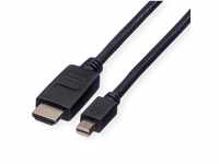 ROLINE Mini DisplayPort Kabel, Mini DP-HDTV, ST/ST Audio- & Video-Kabel, Mini