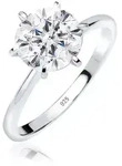 Elli Verlobungsring Verlobungsring Wei&szlig; 925 Silber, mit Kristallen von Swarovski&reg;