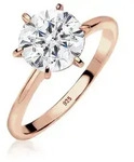 Elli Verlobungsring Verlobungsring Wei&szlig; 925 Silber, mit Kristallen von Swarovski&reg;