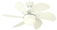 Westinghouse Deckenventilator Deckenventilator Turbo Swirl Wei&szlig; 76 cm mit...