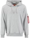 Hoodie ALPHA INDUSTRIES "X-Fit Hoodie", Herren, Gr. S, grau (grau heather),