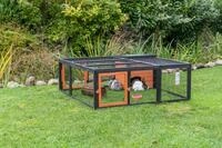 TRIXIE Freigehege Freilaufgehege mit Abdeckung - schwarz/braun - 150 &times; 53 &times;...
