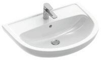 Gustavsberg Waschtisch, Saval 2.0 65 x 48,5 cm wei&szlig; mit Hahnloch, mit &Uuml;berlauf