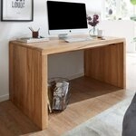 FINEBUY Schreibtisch SuVa2416_1 Massiv Holztisch Akazie B&uuml;ro Arbeitszimmer...