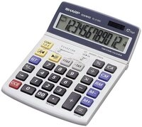 Sharp Taschenrechner Sharp EL-2125 C Tischrechner Grau Display (Stellen): 12