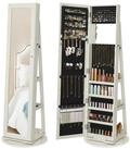 SONGMICS Schmuckschrank Spiegelschrank, mit Ganzk&ouml;rperspiegel, um 360&deg; drehbar,