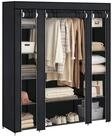SONGMICS Kleiderschrank Stoffschrank mit &Uuml;berzug aus Vliesstoff, Kleiderstange, 12