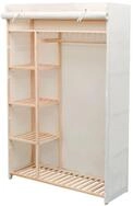 vidaXL Kleiderschrank NA Kleiderschrank Stoffschrank Kiefernholz 110x40x170 cm