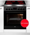 Amica Elektro-Herd-Set EHC 12921 SM, mit Backauszug, Komfortables Kochen und...