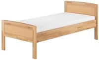 ERST-HOLZ Massivholzbett Stilvolles Seniorenbett 90 x 200 cm Einzelbett Buche Hohe
