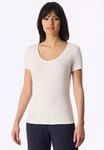 T-Shirt SCHIESSER "Natursch&ouml;nheit", Damen, Gr. 34, beige (403, sekt), Feinripp,