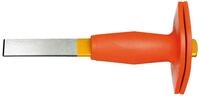 Gedore Lochbeitel 104 HS Schlitzmei&szlig;el flachoval, mit Handschutz 240x26x7 mm