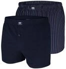 CECEBA Boxershorts Daytona Shorts (Set) mit Eingriff, Knopf, Logo, uni, gemustert