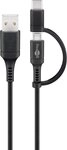 Goobay GOOBAY USB 2.0 Typ C/B Anschlusskabel 71892, 1 m, schwarz USB-Kabel