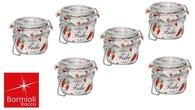 Bormiolo Rocco Vorratsglas 6 x Einmachglas B&uuml;gelglas mit Drahtb&uuml;gel 125ml...
