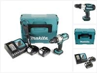 Makita S&auml;ulenbohrmaschine DDF 451 RMJ Akku Bohrschrauber 18V 80Nm + 2x Akkus 4,0Ah +