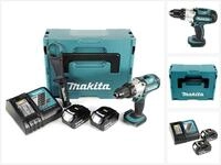 Makita S&auml;ulenbohrmaschine DDF 451 RTJ Akku Bohrschrauber 18V 80Nm + 2x Akkus 5,0Ah +