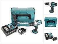 Makita S&auml;ulenbohrmaschine DDF 451 RT1J Akku Bohrschrauber 18V 80Nm + 1x Akku 5,0Ah +