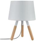 Paulmann Tischleuchte Neordic Berit max.1x20W E27 Wei&szlig;/Holz 230V Stoff/Metall, ohne