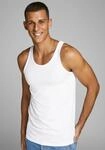 Muskelshirt JACK & JONES "BASIC TANK TOP", Herren, Gr. L, wei&szlig;, Jersey,