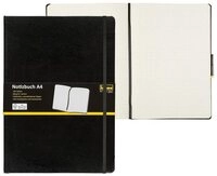 Idena Notizbuch, DIN A4, kariert, FSC-Mix, 192 Seiten, 80 g/m&sup2;, Hardcover, Schwarz