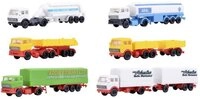 Kibri Modelleisenbahn-Stra&szlig;e Kibri 36980 Z LKW Modell 6er-Set LKW-Sattelz&uuml;ge