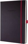 Sigel Notizbuch Notizbuch Conceptum Red Edition - ca. A4, kariert, schwarz, Hardcover