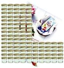 MamboCat Einmachglas 100er Set Sturzglas 125 ml Marmeladenglas To 66 goldener...