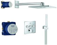 Grohe Duschsystem Rainshower SmartControl, Mit Kopfbrause eckig - Chrom