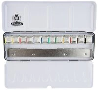 Schmincke Aquarellfarbe Schmincke Aquarell AKADEMIE Kasten 12 x 1/2 N&auml;pfchen 75 412