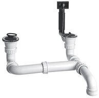 Blanco Einbausp&uuml;le BLANCO Doppel-Ab- und &Uuml;berlauf-Garnitur 1 1/2", Abfluss
