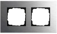 GIRA Abdeckplatte Gira Abdeckrahmen 2fach edelstahl 0212219