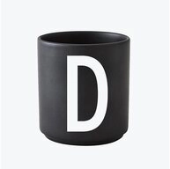 Design Letters Becher Porzellanbecher Schwarz D, Porzellan