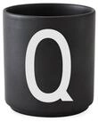 Design Letters Becher Porzellanbecher Schwarz Q, Porzellan