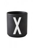 Design Letters Becher Porzellanbecher Schwarz X, Porzellan