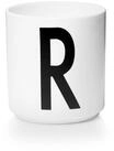 Design Letters Becher Porzellanbecher Wei&szlig; R, Porzellan