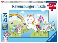 Ravensburger Verlag GmbH Spiel Kinderpuzzle 2x24 Teile - M&auml;rchenhaftes Einhorn