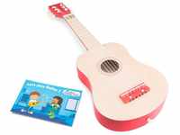 New Classic Toys® Spielzeug-Musikinstrument Gitarre - natur/rot Kindergitarre