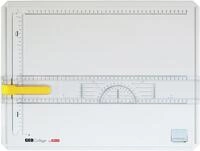 ARISTO Zeichenschablone Zeichenplatte College-Board A3 Kunststoff wei&szlig;
