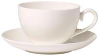 Villeroy & Boch Tasse Royal Kaffeetasse mit Untertasse 2tlg. - L, Premium Bone