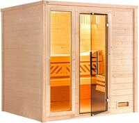 weka Sauna Massivholzsauna BERGEN 2, BxTxH: 195,5 x 195 x 205 cm, 45 mm, Blockbohlen,