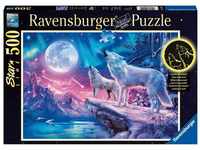 Ravensburger Puzzle Wolf im Nordlicht - Puzzle mit 500 Teilen, 500 Puzzleteile