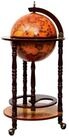 COSTWAY Weinregal stehend, Flaschenregal, Globusbar, mit Rollen & Deckel