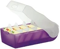 HAN Karteikarten HAN Karteibox Croco gef&uuml;llt transluzent/lila DIN A7
