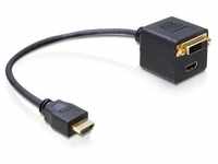 Delock 65054 - Adapter - HDMI-Stecker zu HDMI und DVI25-Buchse Computer-Kabel,...