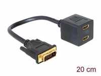 Delock Adapter DVI 24+1 Stecker zu 2x HDMI Buchse Computer-Kabel, DVI, DVI...