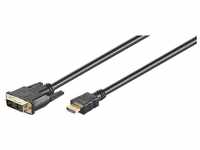 WENTRONIC Adapterkabel DVI-D (Stecker) > HDMI (Stecker) (schwarz, 2 Meter)