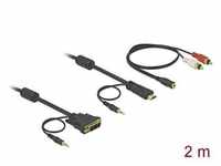 Delock 84455 - Kabel DVI - HDMI + Sound Stecker-Stecker 2 m HDMI-Kabel, HDMI,...